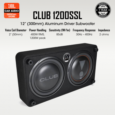 CLUB 1200SSL - 12" 2 Ohm Subwoofer and 12" Passive Radiator