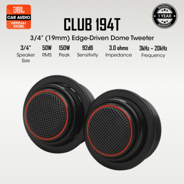 CLUB 194T -  3/4" Edge-Driven Dome Tweeters