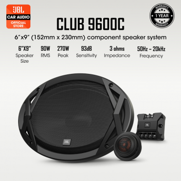 CLUB 9600C - 6" x 9" Inch 2-Way Component Speaker